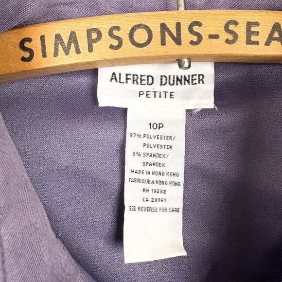 Alfred Dunner Women’s Purple Button Up Jacket 10 Petite Vintage - Picture 2 of 5